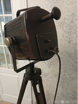 Торшер прожектор лофт на штативе треноге - 5