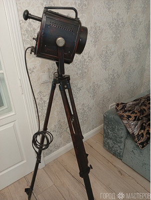 Торшер прожектор лофт на штативе треноге - 6