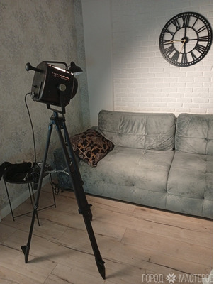 Торшер прожектор лофт на штативе треноге - 9