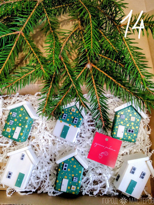 Декоративные домики на елку