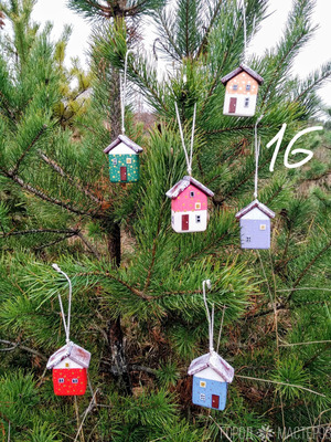 Новогодний декор - домики на елку - 3