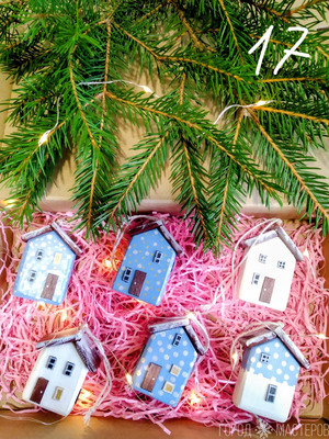 Домики на елку ручной работы