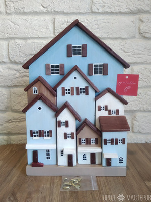 Объемная домик- ключница - 3