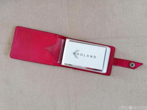 Визитница, картхолдер, натуральная кожа, ручная работа - 2