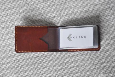 Визитница, картхолдер, натуральная кожа, ручная работа - 2