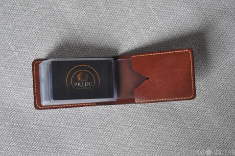 Визитница, картхолдер, натуральная кожа, ручная работа - 4