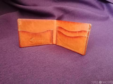 Кошелек mini,нат/кожа,ручная работа - 2