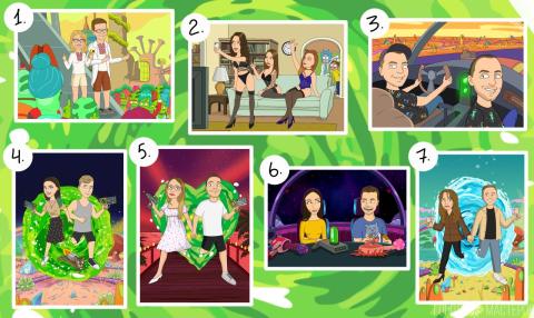 Семейный портрет в стиле Рик и Морти - 2