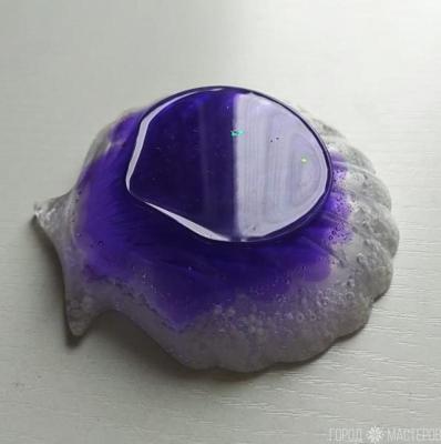 Блюдце "ракушка" из эпоксидной смолы - 3