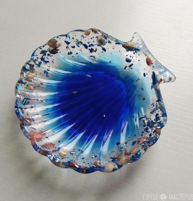 Блюдце "ракушка" из эпоксидной смолы - 4