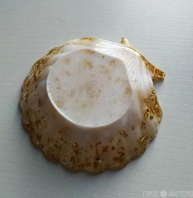 Блюдце "ракушка" из эпоксидной смолы - 3