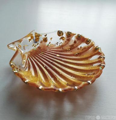 Блюдце "ракушка" из эпоксидной смолы - 2