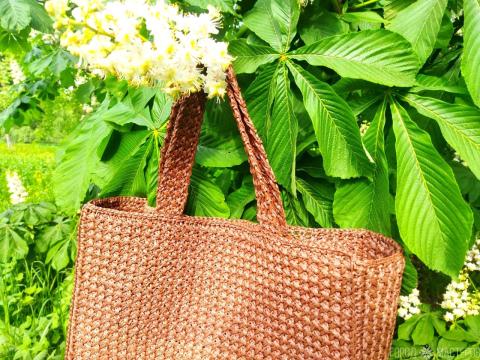 Плетёная сумка из рафии - 3