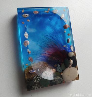 Мыльница "море" из эпоксидной смолы. - 4