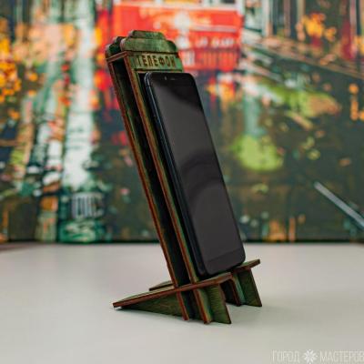 Деревянная подставка для мобильного телефона - 5