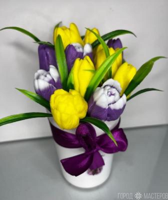 Букет из мыльных тюльпанов (11бутонов) - 2