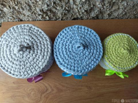 Комплект интерьерных корзин ручной работы - 2