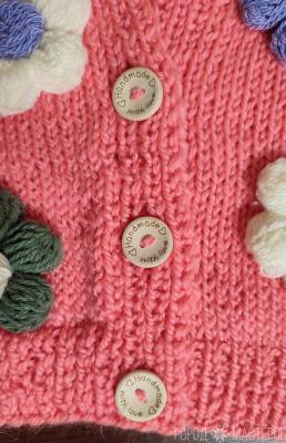 Цветочный кардиган ручной работы для маленькой леди (9-12 мес.) - 2