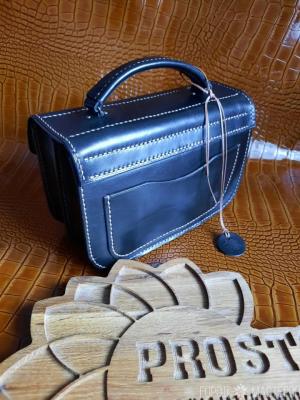 Мужская  сумка -барсетка ручной работы из натуральной кожи - 5