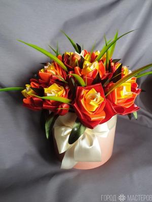 Букет из атласных лент - 3